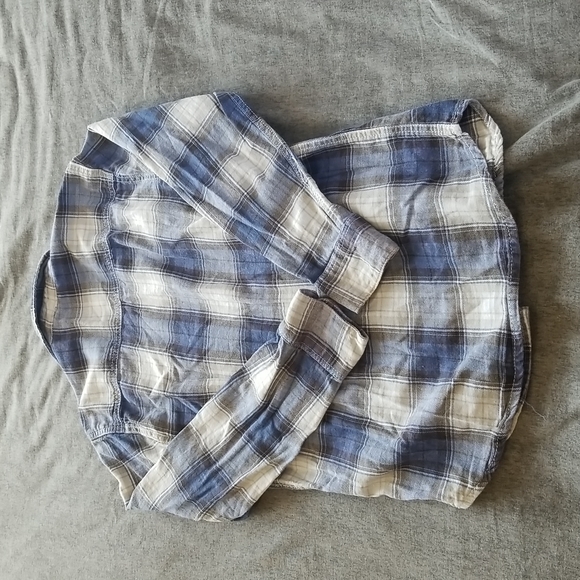 Rumors Original Boys Size Small Blue Plaid Button down shirt - Picture 3 of 4